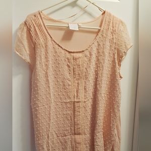 Lauren Conrad pink lacey short sleeve